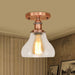 Illuminate Your Space With Timeless Style: The Farmhouse Cone Ceiling Light Copper