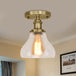 Illuminate Your Space With Timeless Style: The Farmhouse Cone Ceiling Light Antique Brass