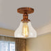 Illuminate Your Space With Timeless Style: The Farmhouse Cone Ceiling Light Rust