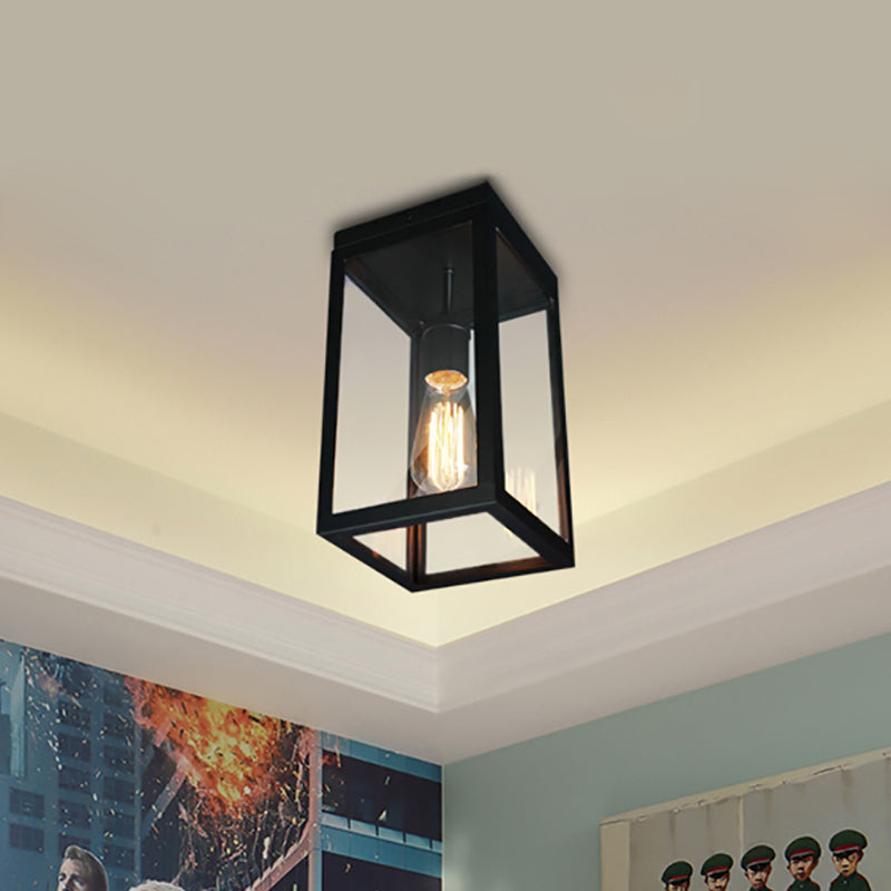 Emery Modern Rectangular Glass Ceiling Light