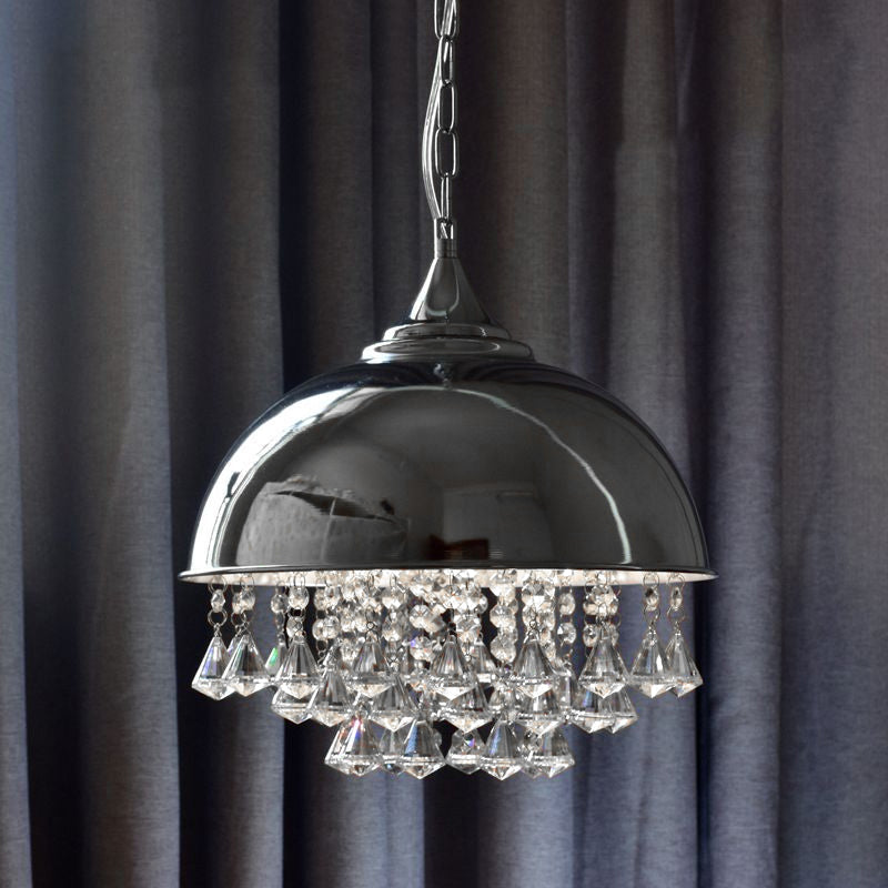 Harlow - Glamorous Industrial Pendant Light With Crystal Accents (1 - Light)