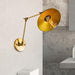 Edison’s Adjustable Embrace: Industrial Brass Swing Arm Wall Lamp