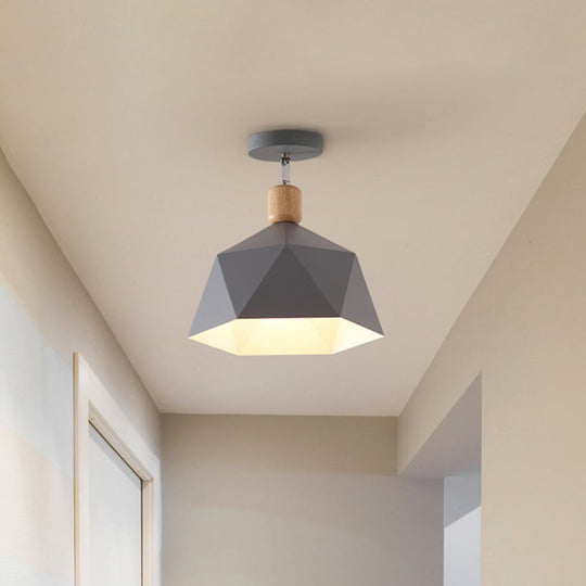 Emma’s Modern Adjustable Macaron Hexagon Ceiling Light - Elevate Your Space With Gray White And