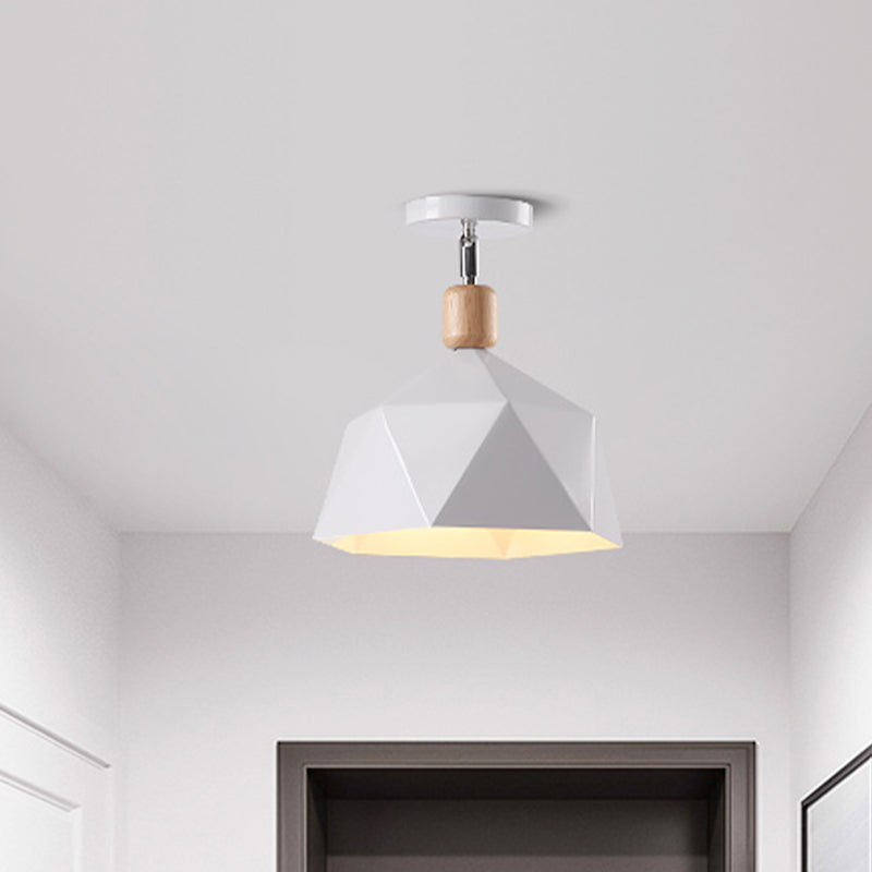 Emma’s Modern Adjustable Macaron Hexagon Ceiling Light - Elevate Your Space With Gray White And