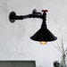 Conrad’s Industrial Sconce: Focused Light & Vintage Charm Black / A