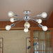 Lily’s Modern 8 - Head Metal Linear Semi Flush Mount Ceiling Lamp - Perfect For Restaurants Light