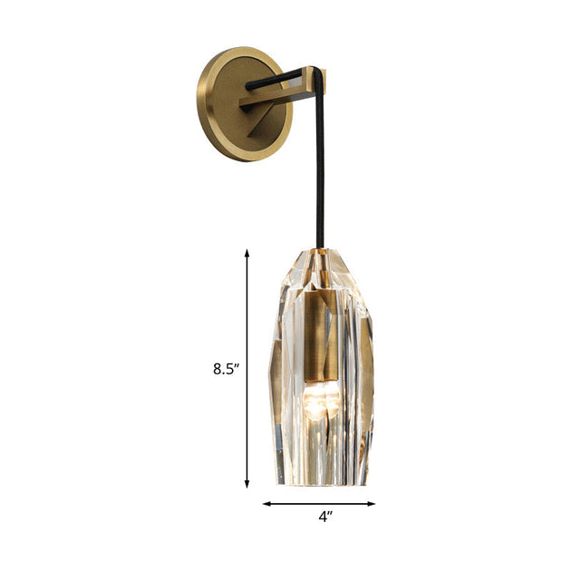 Rowan Elegance Meets Brilliance: Gold Crystal Wall Sconce