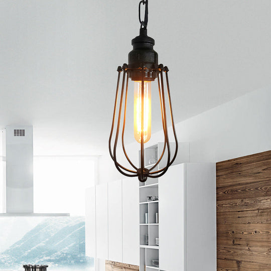 Briella Industrial Pendant Lamp: Rustic Charm For Your Bedroom