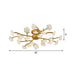 Blossoming Elegance: The Contemporary Floral Semi - Flush Mount Ceiling Lamp Light Fixtures