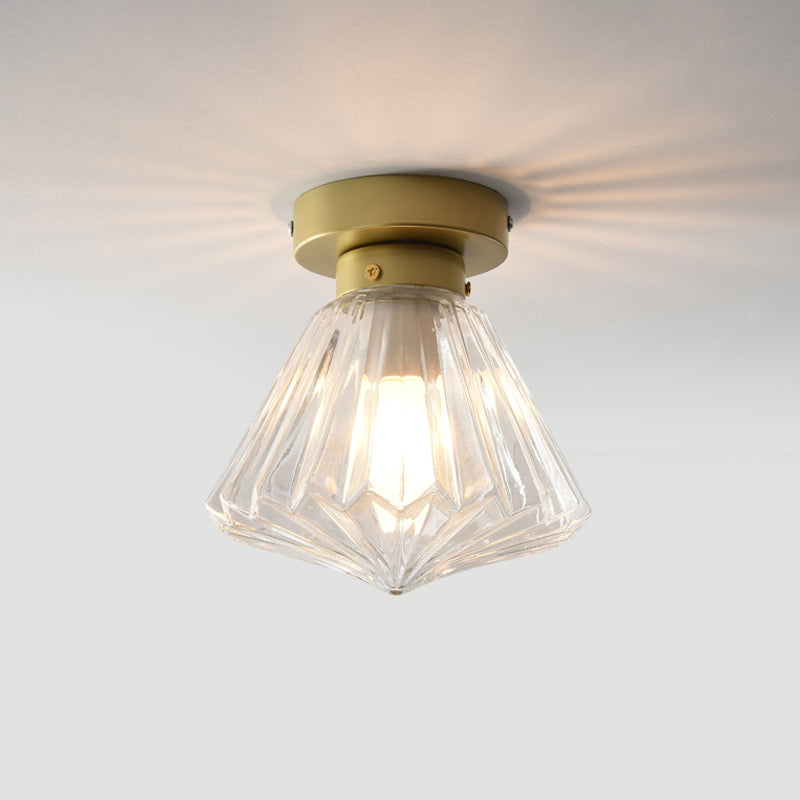 Brielle Modern Brass Flush Mount - Prismatic Elegance** Ceiling Light