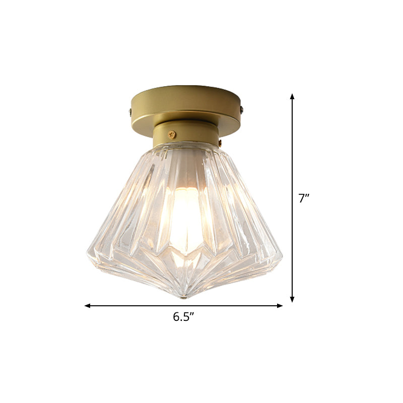 Brielle Modern Brass Flush Mount - Prismatic Elegance** Ceiling Light