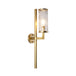 Arthur’s Elegant Embrace: Modern Brass Wall Sconce With Clear Glass Shade Wall Light