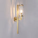 Arthur’s Elegant Embrace: Modern Brass Wall Sconce With Clear Glass Shade Wall Light