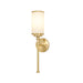 Riley Modern Gold Wall Sconce With Milky Glass Shade