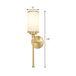 Riley Modern Gold Wall Sconce With Milky Glass Shade