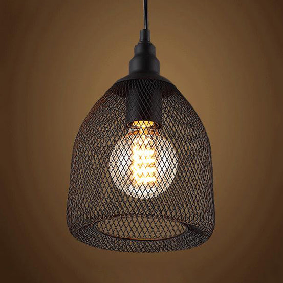 Illuminate Your Space With Industrial Charm: The Bell Metal Pendant Light Black