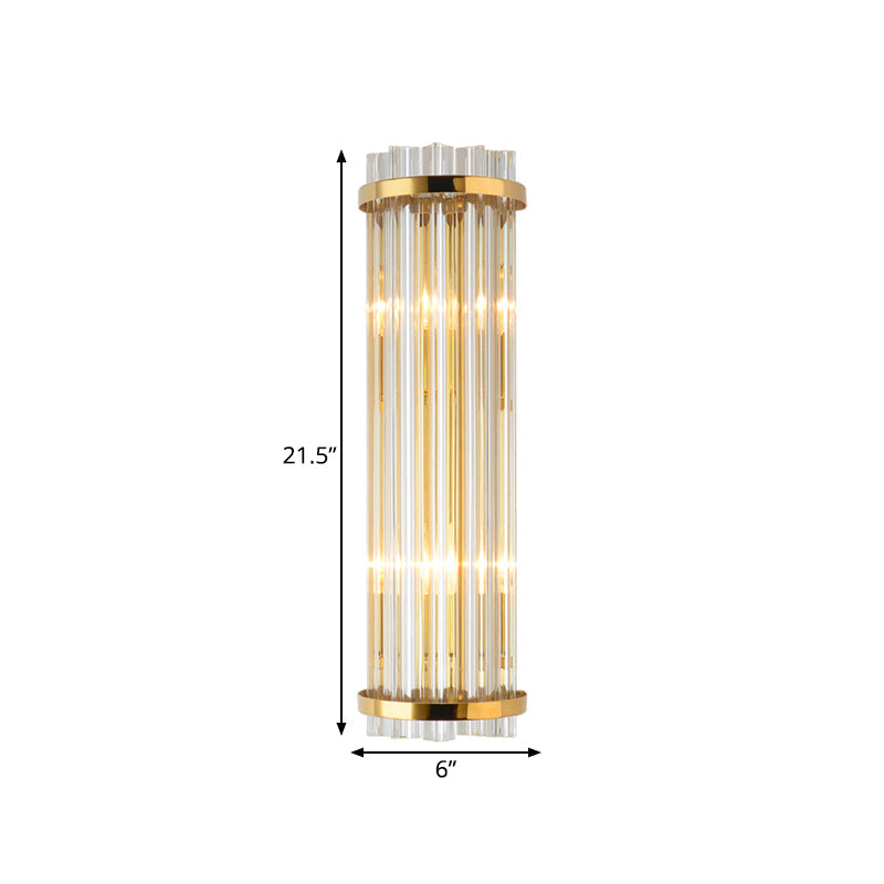 Evelyn - Exquisite 2 - Light Crystal Wall Sconce In Gold Finish