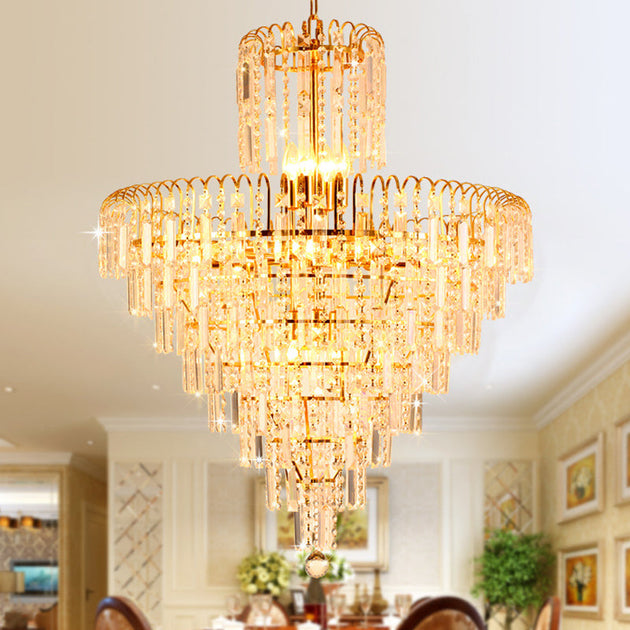 Madilyn Modern Tiered Chandelier: Add Dazzling Elegance To Your Space Gold / 23.5’