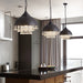 Harlow - Glamorous Industrial Pendant Light With Crystal Accents (1 - Light) Black