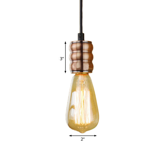 Edison’s Copper Glow: Industrial Pendant For Dimmable Ambiance