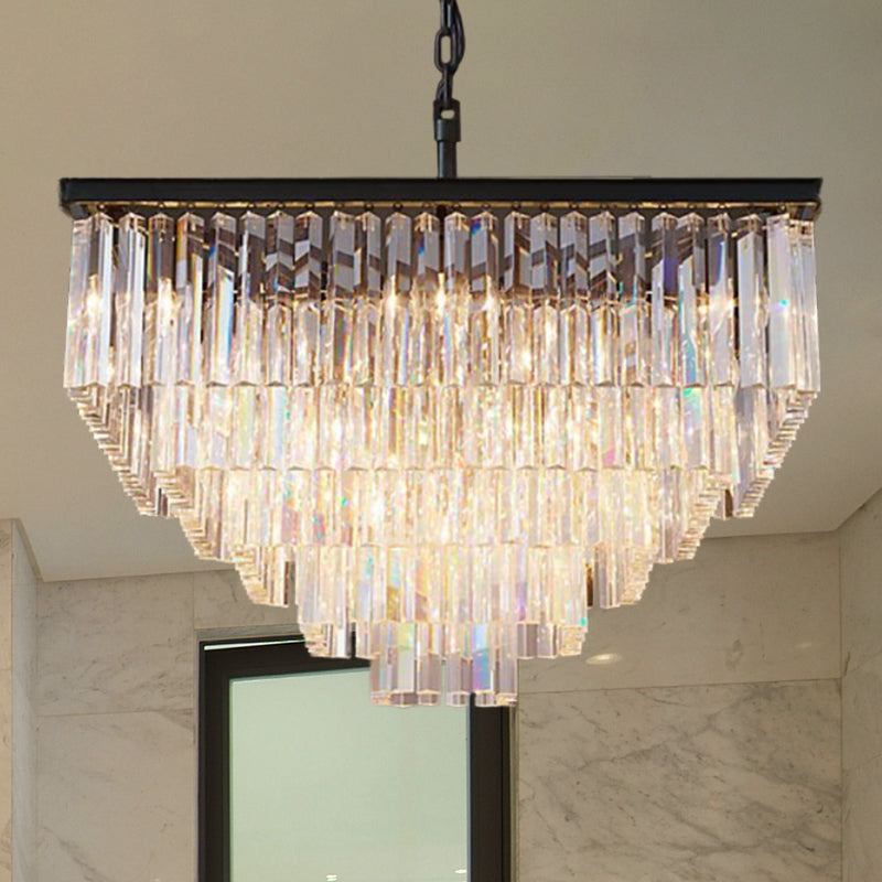 Ariel Cascading Crystal Elegance: Modern Chandelier (5 Tiers Or More) Clear / 31.5’ Chandelier