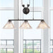 Adjustable Pulley Industrial Cone Pendant With Prismatic Glass - Black 2/3 - Light Island Lamp 3 /