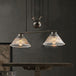 Adjustable Pulley Industrial Cone Pendant With Prismatic Glass - Black 2/3 - Light Island Lamp 2 /