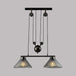 Adjustable Pulley Industrial Cone Pendant With Prismatic Glass - Black 2/3 - Light Island Lamp