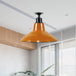 Lilah Orange Cone Flushmount: Vintage Flair For Your Balcony**