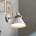 Paisley Cone Metal Wall Mounted Sconce - Versatile Bedside Lighting White