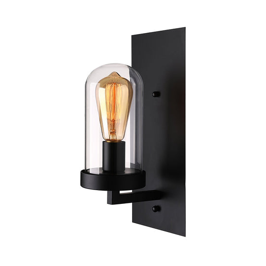 Abigail - Industrial Chic Wall Sconce With Clear Glass Shade Wall Light