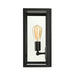 Timeless Elegance: Black Glass Rectangle Wall Sconce