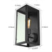 Timeless Elegance: Black Glass Rectangle Wall Sconce