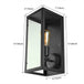 Timeless Elegance: Black Glass Rectangle Wall Sconce