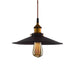 Andrea Metal Pendant Light With Pulley - Black Flare Design For Living Room