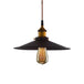 Andrea Metal Pendant Light With Pulley - Black Flare Design For Living Room