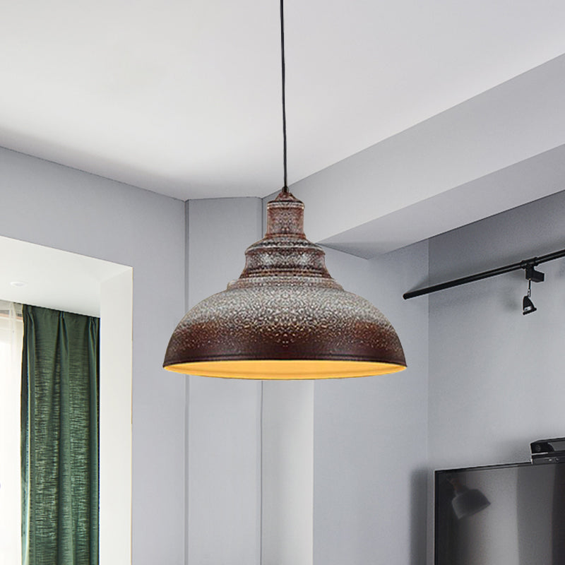 Diana’s Industrial Charm: Blue/Rust Metal Barn Pulley Pendant Lamp Rust Lights