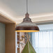 Diana’s Industrial Charm: Blue/Rust Metal Barn Pulley Pendant Lamp Lights