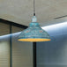 Diana’s Industrial Charm: Blue/Rust Metal Barn Pulley Pendant Lamp Blue Lights