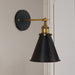 Embrace Industrial Chic With The Black And Brass Conic Sconce Wall Light