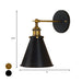 Embrace Industrial Chic With The Black And Brass Conic Sconce Wall Light