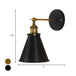 Embrace Industrial Chic With The Black And Brass Conic Sconce Wall Light