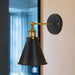 Embrace Industrial Chic With The Black And Brass Conic Sconce Wall Light