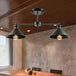 Jackson - Industrial Double Conic Semi - Flush Mount Ceiling Light (2 - Light Black)