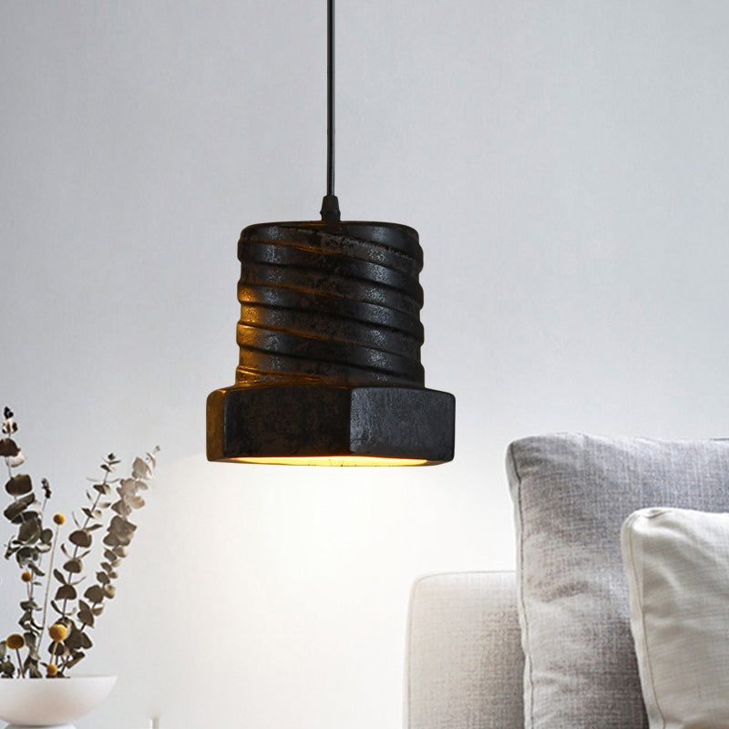 Grace’s 1 - Light Ceramic Pendant Lamp - Contemporary Black Hanging Light For Dining Room Lighting