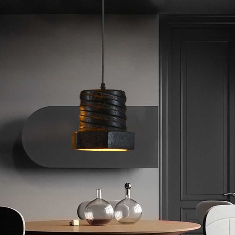 Grace’s 1 - Light Ceramic Pendant Lamp - Contemporary Black Hanging Light For Dining Room Lighting