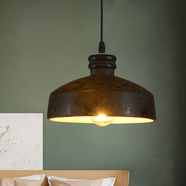 Grace’s 1 - Light Ceramic Pendant Lamp - Contemporary Black Hanging Light For Dining Room / Dome