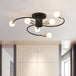 Olivia’s Modern Black & Gold Spiral Ceiling Lamp Black - Gold