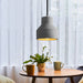 Hadley Industrial Pendant Lamp: Grey Cement Dome For Vintage Charm / 5’