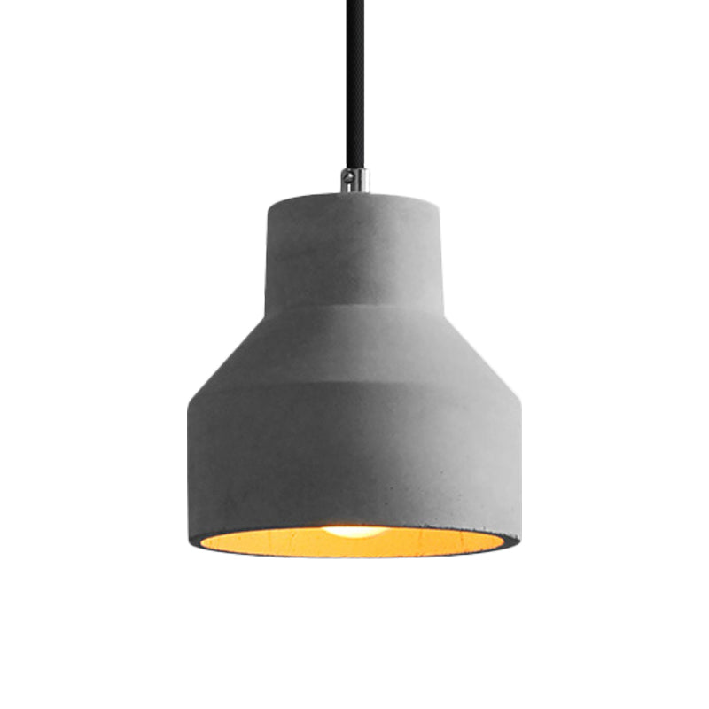 Hadley Industrial Pendant Lamp: Grey Cement Dome For Vintage Charm